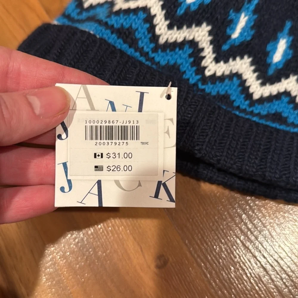 Janie and Jack cold‎ weather beanie hat blue size 12/24 months